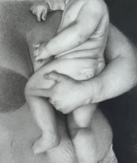 a drawing of a woman holding a baby